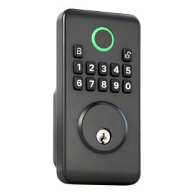 Keyless Entry Door Lock, Electronic Deadbolt with Customizable User Codes, Pioneering Easy-Grip Design, Keyed Entry, Auto Lock, Anti-Peeking Pass