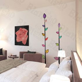 Colorful Leaf - Wall Decals Stickers Appliques Home Decor