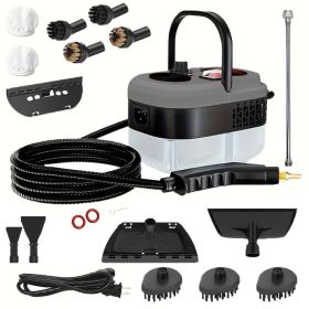Handheld Steam Cleaner, Steamer For Cleaning, 2500W Pressurized Steam Cleaner With 1.2L Water Tank And 12 Attachments, Portable Steamer Cleaner F (Option: Gray)