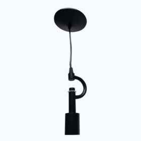 Satin Black Pendant Light Fixture For 3 Lights, Vintage Ceiling Hanging Light Fixture With Fabric Cord For Home Lightning (Option: Black)