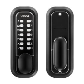 Mechanical Keyless Entry Door Lock, 2.0 Code Upgrade, 4-7 Digits Code, Single-Sided Push Button Combination Mechanical Keypad Door Knob, Auto Loc (Type: Handle+Knob, Keyboard Type: Single-sided Numeric Keypad)